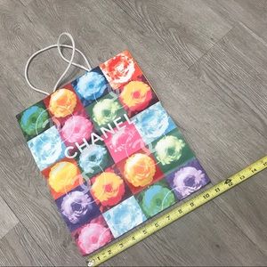 Chanel floral shopping gift bag New